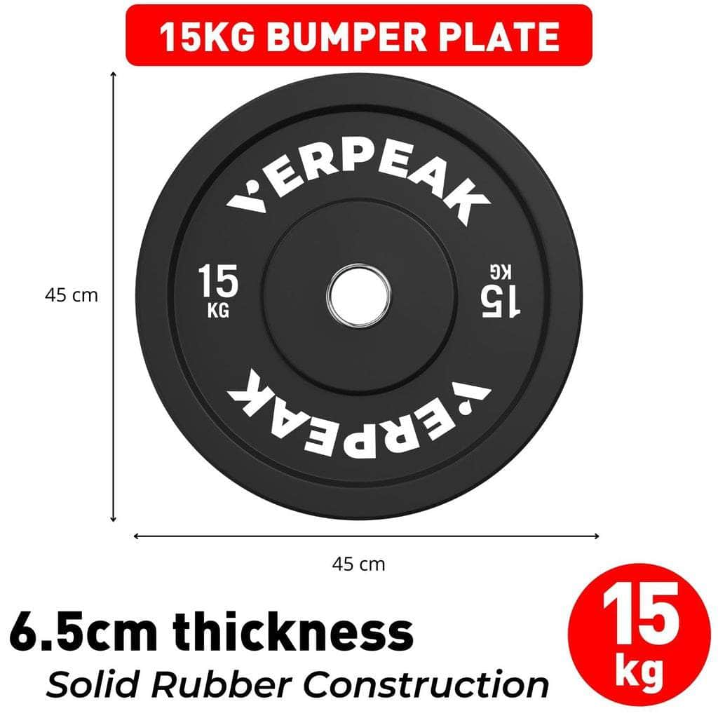 Black Bumper weight plates-Olympic (15kgx1)