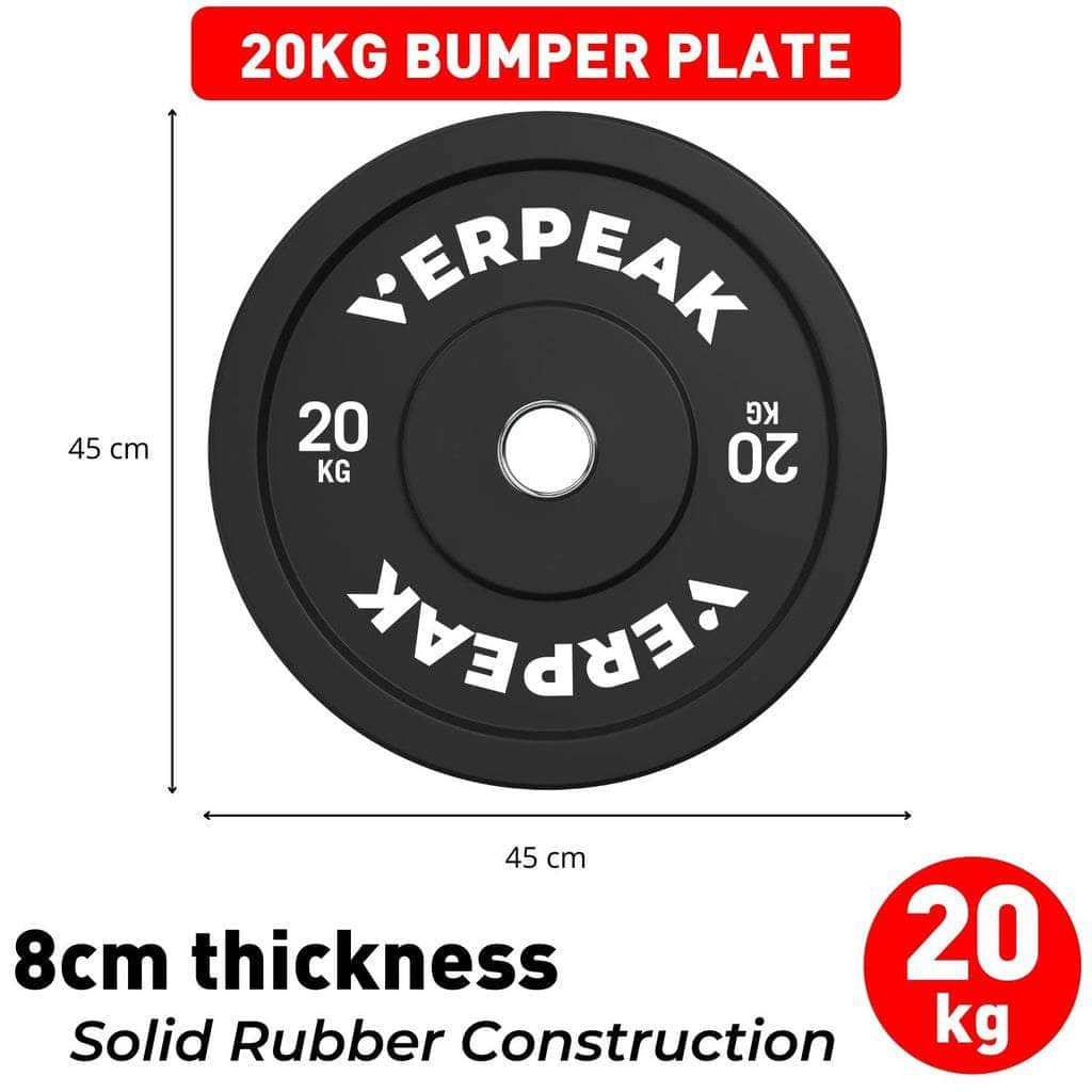 Black Bumper weight plates-Olympic (20kgx1)