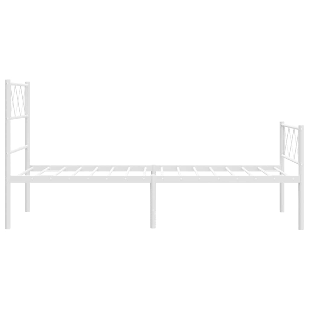 Black-Metal Bed Frame with Headboard and Footboard