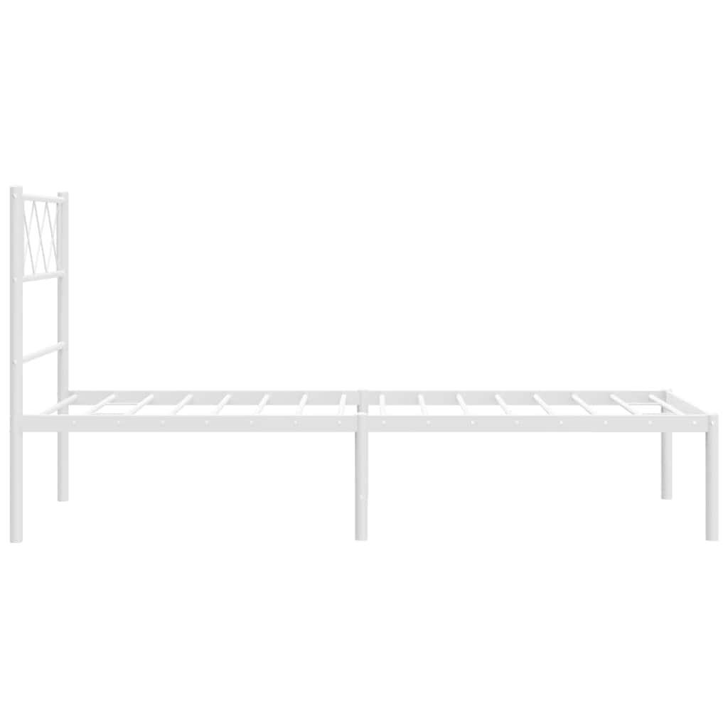 Black-Metal Bed Frame with Headboard and Footboard