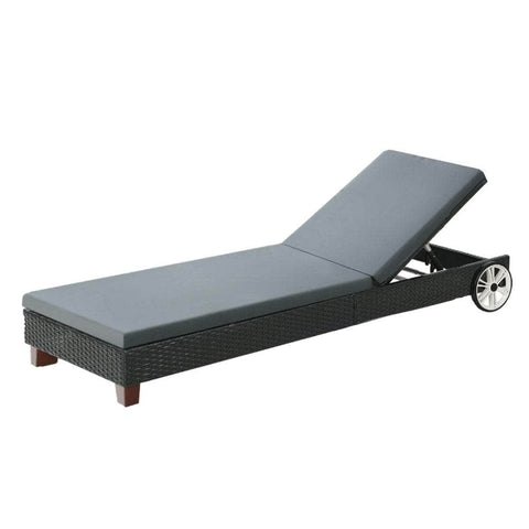 Black Patio Day Bed With Wheels