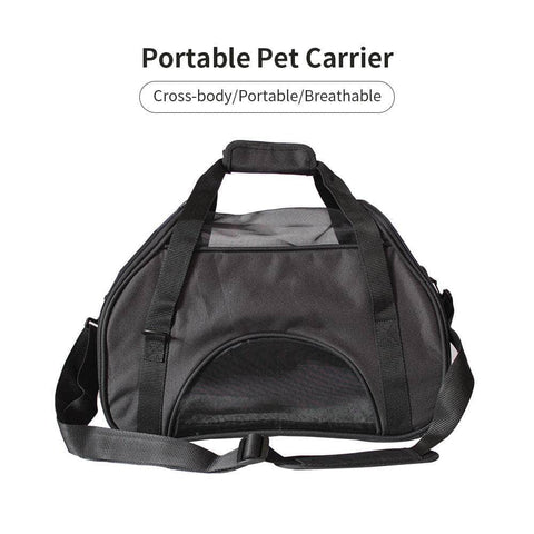 Black Portable Pet Carrier Tote Travel Bag Kennel Dog Crate Cage