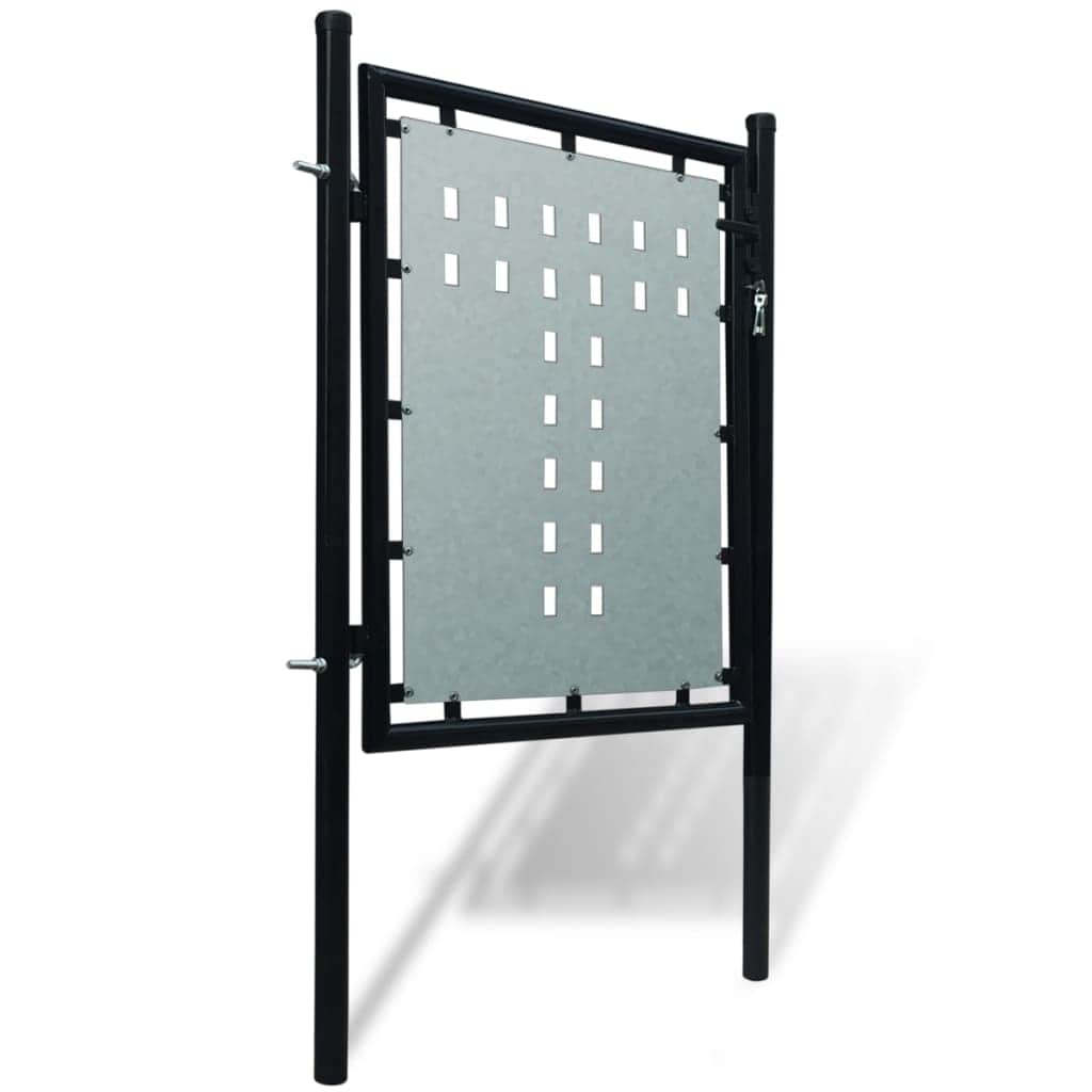 Black Single Door Fence Gate  M