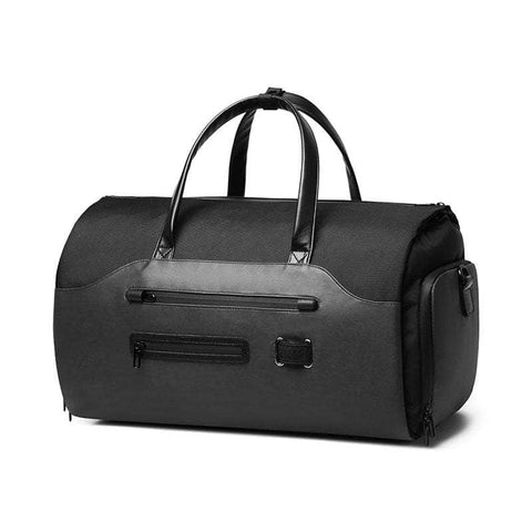 Black Waterproof Multi-Functional Travel Duffel Bag - Foldable