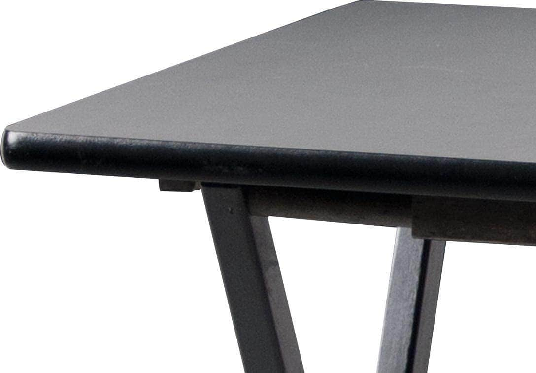 Black Wood Folding Tv Tray & Snack Table