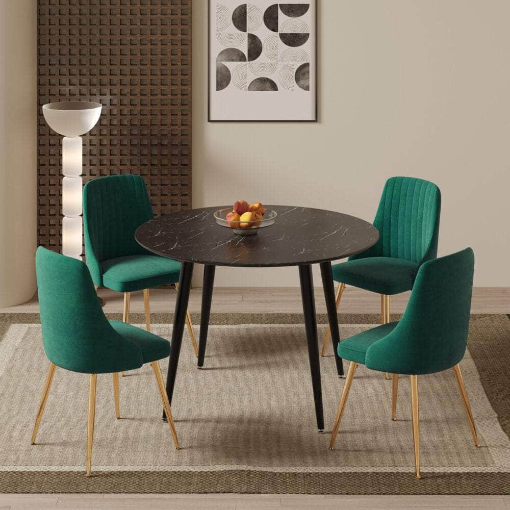 Blue Velvet Bistro Dining Set