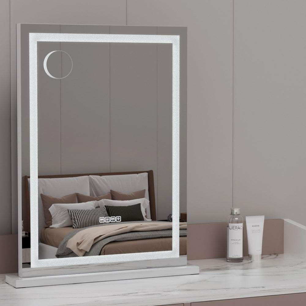 Bluetooth Makeup Mirror 58x80cm Hollywood Vanity with LED Light Crystal