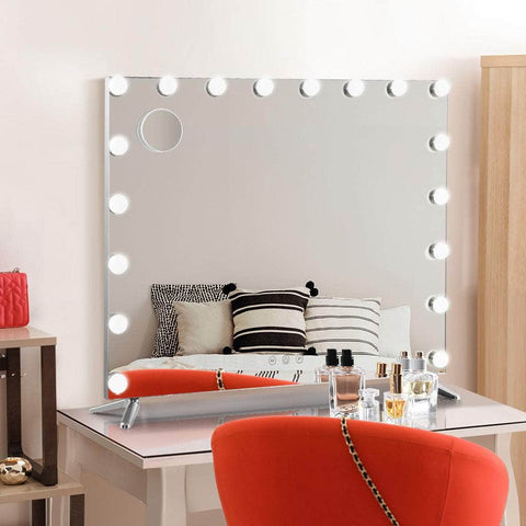 Bluetooth Makeup Mirror 80x65cm Hollywood Vanity with LED Light Wall