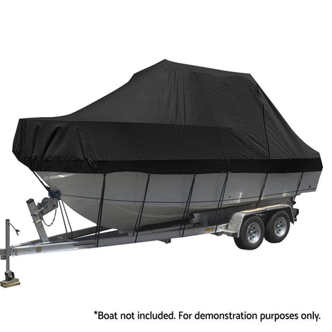 Boat Cover Trailerable Jumbo Marine Grade Heavy Duty Black