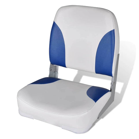 Boat Seat Foldable Backrest With Blue-white Pillow