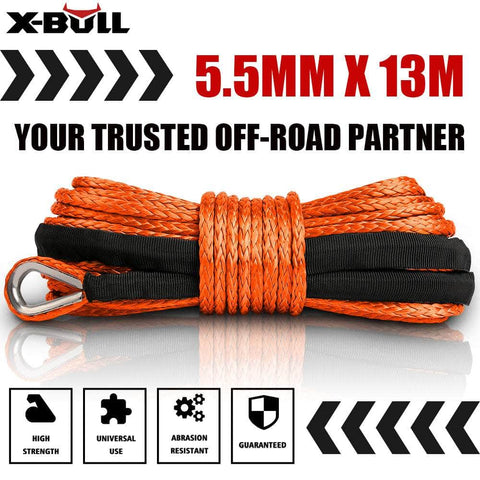 12V Electric Winch 4500Lb Steel Cable & 5.5Mx13M Synthetic Rope