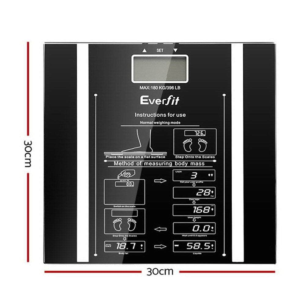 Body Fat Bathroom Scale Weighing Water Body Fat Gym 180Kg