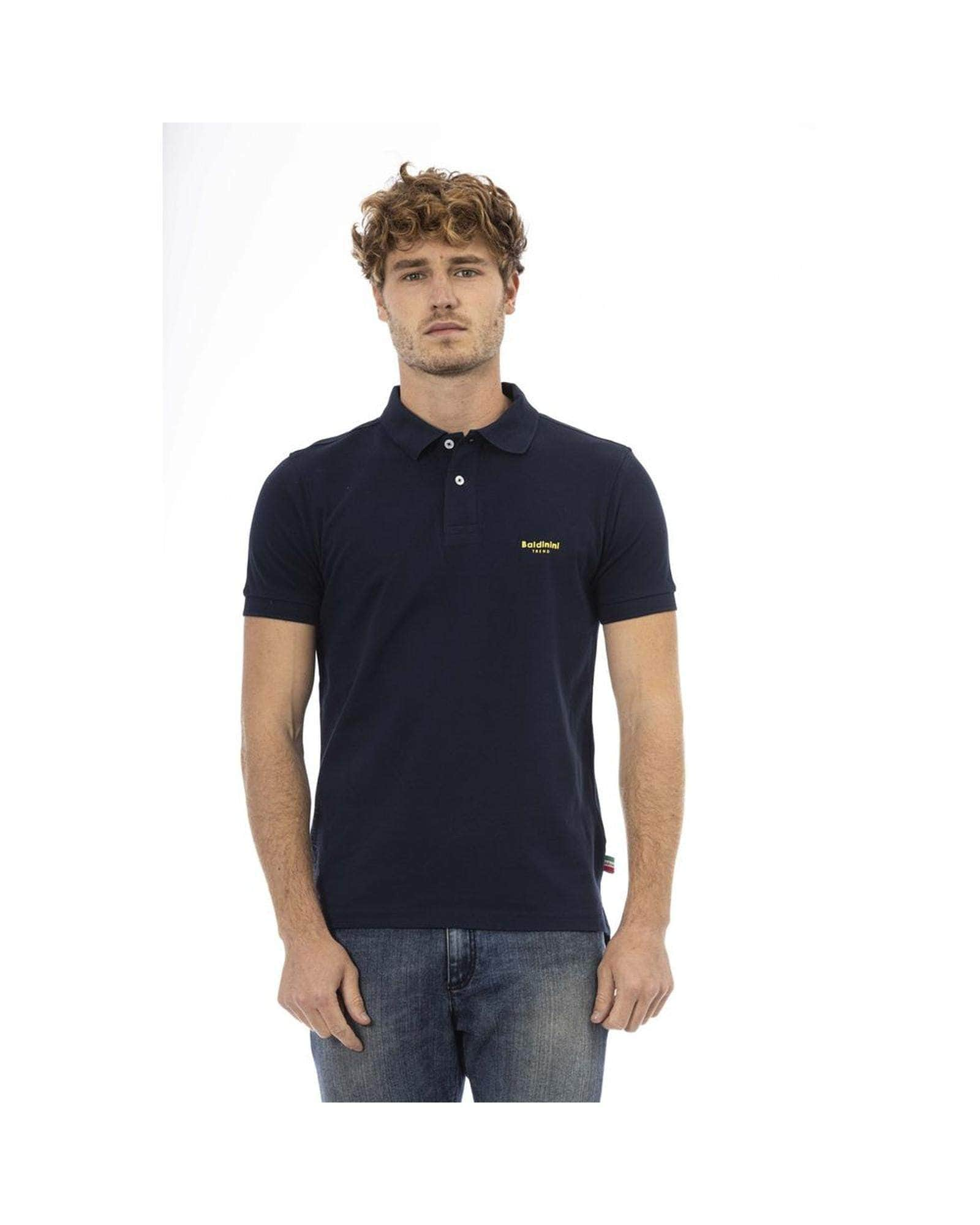 Bold Blue Baldinini Trend Men'S Polo Shirt