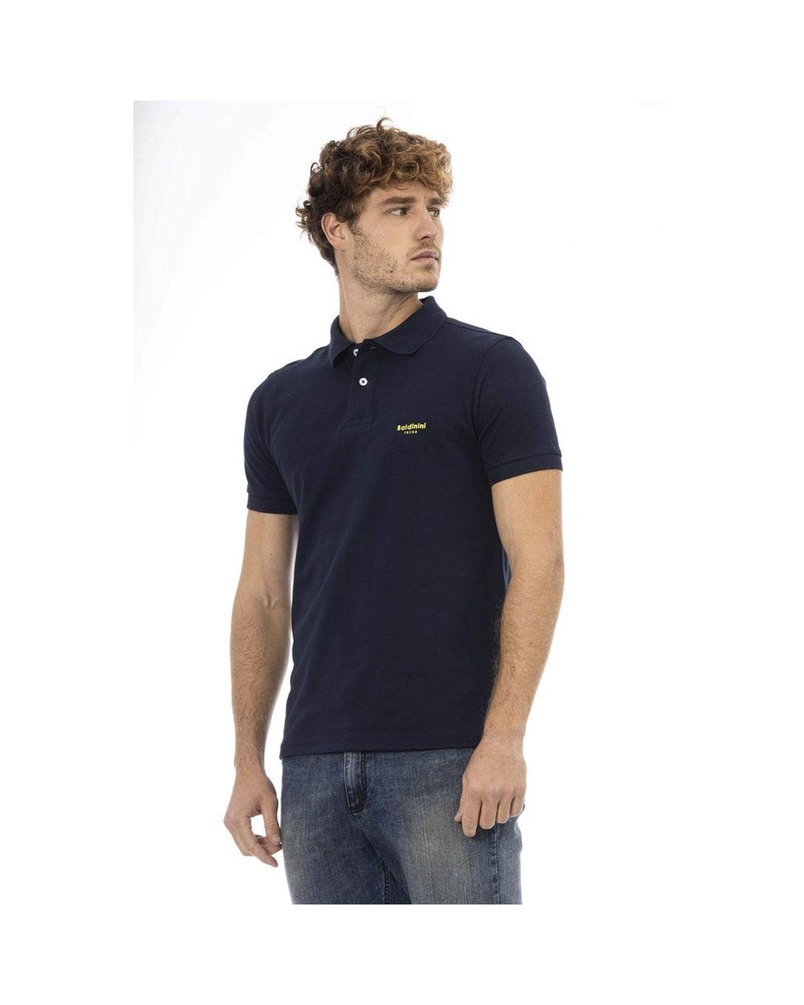 Bold Blue Baldinini Trend Men'S Polo Shirt