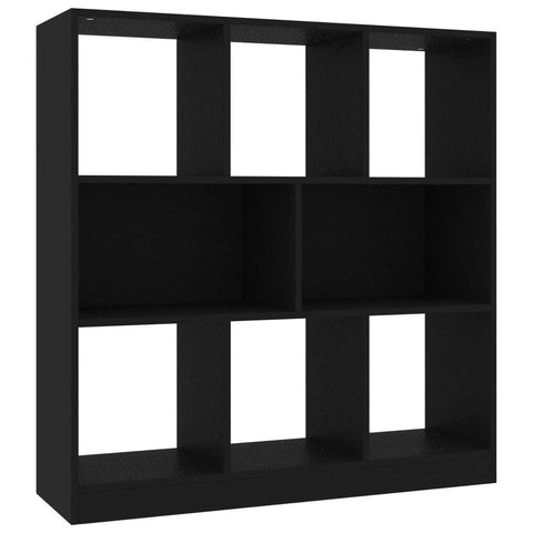 Book Cabinet Black Chipboard