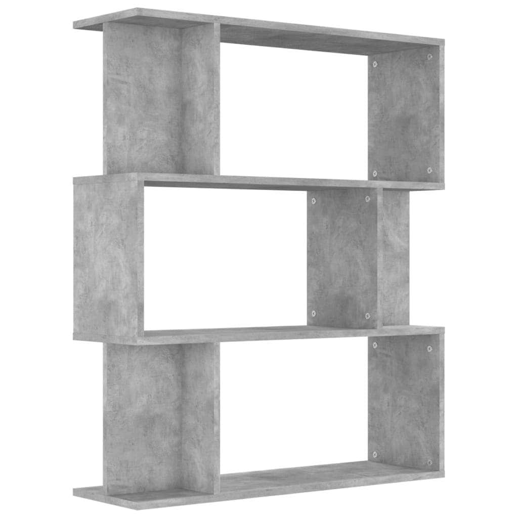 Book Cabinet/Room Divider Concrete Grey Chipboard