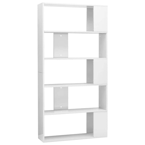 Book Cabinet/Room Divider  High Gloss White Chipboard