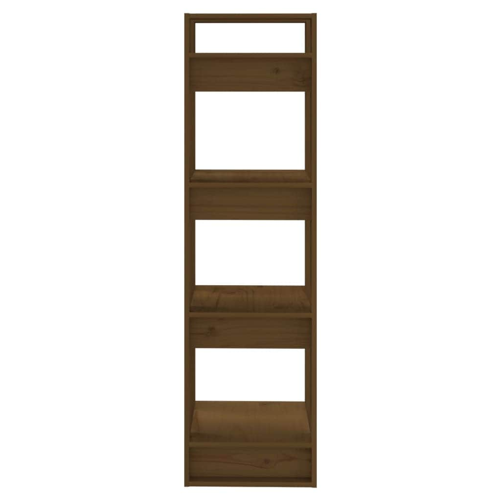 Book Cabinet/Room Divider Honey Brown Solid Wood