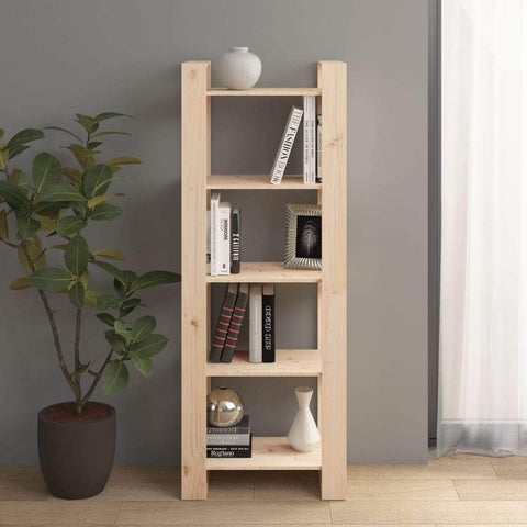 Book Cabinet/Room Divider Solid Wood Natural