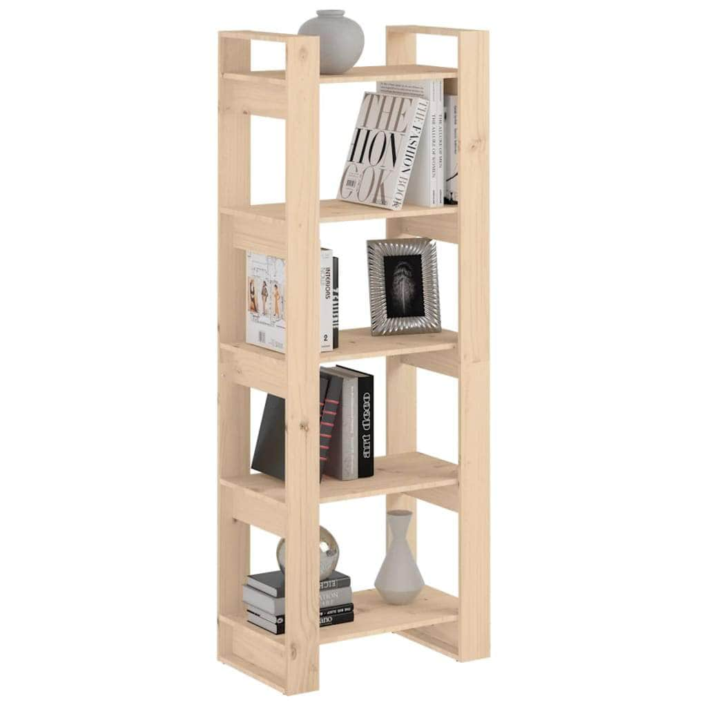 Book Cabinet/Room Divider Solid Wood Natural