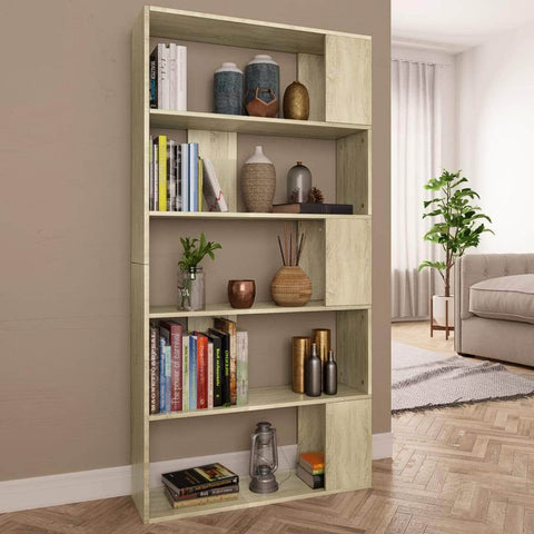 Book Cabinet/Room Divider Sonoma Oak  Chipboard