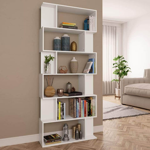 Book Cabinet/Room Divider  White Chipboard