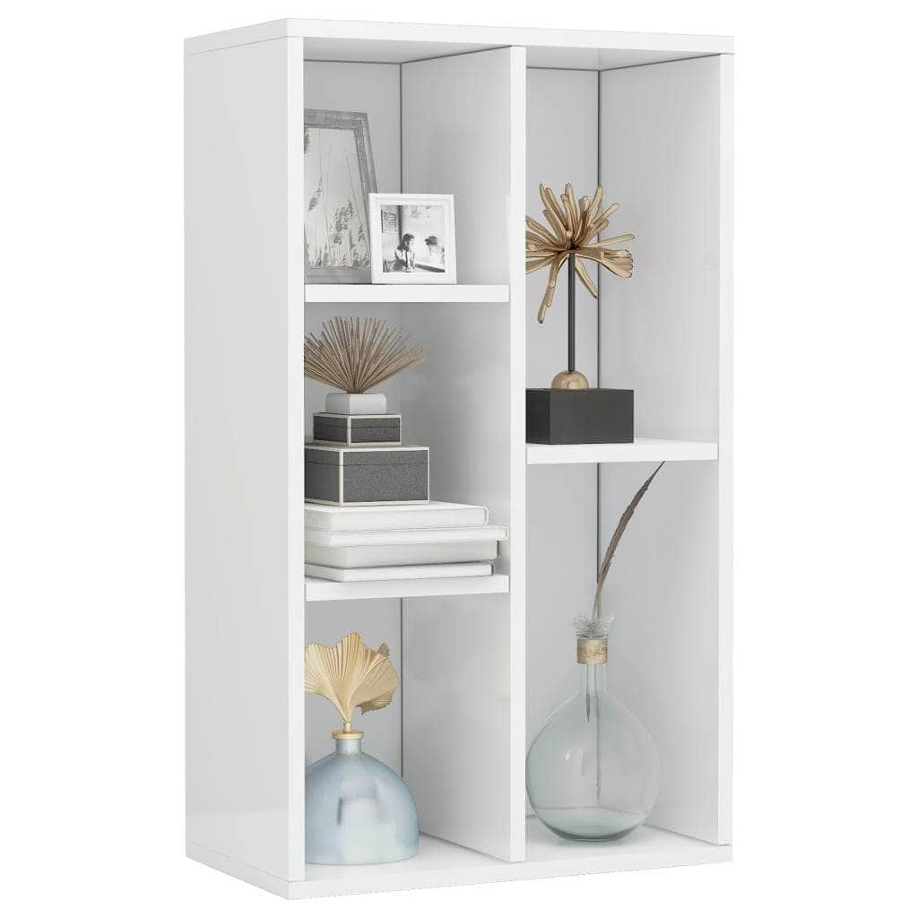 Book Cabinet/Sideboard  High Gloss White Chipboard