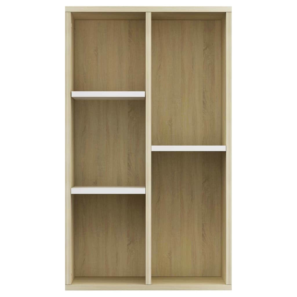 Book Cabinet/Sideboard White and Sonoma  Oak Chipboard