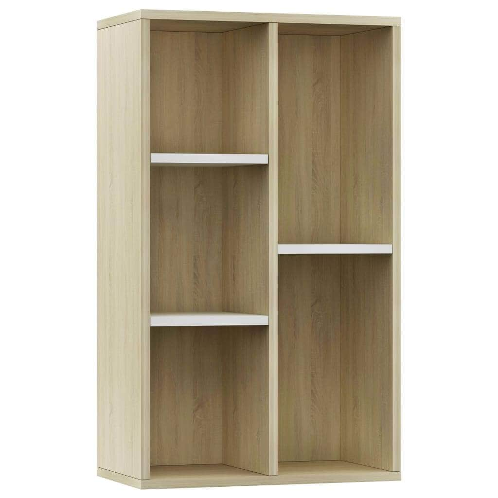 Book Cabinet/Sideboard White and Sonoma  Oak Chipboard