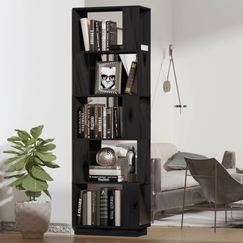 Book Cabinet/Standing Shelves Black/White/Brown/Natural Solid Wood Pine