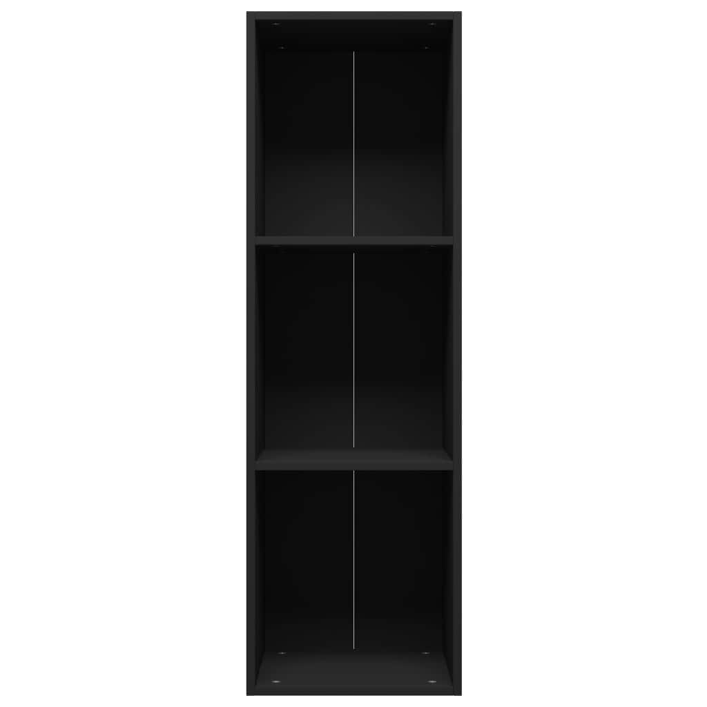 Book Cabinet/TV Cabinet Black Chipboard