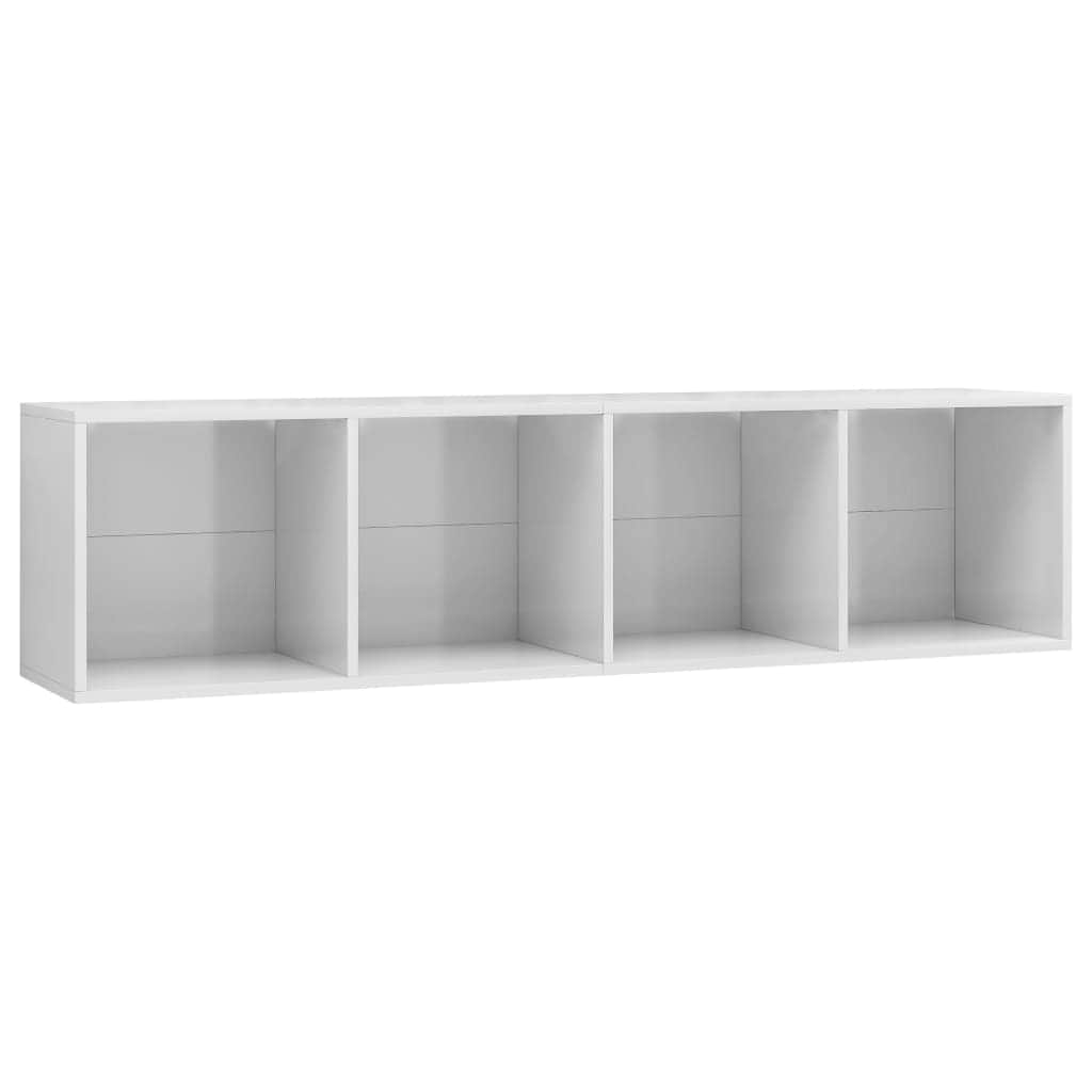 Book Cabinet/TV Cabinet High Gloss White