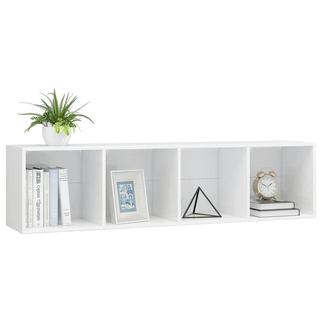 Book Cabinet/TV Cabinet High Gloss White