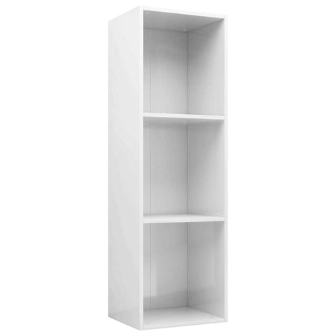 Book Cabinet/TV Cabinet High Gloss White Chipboard