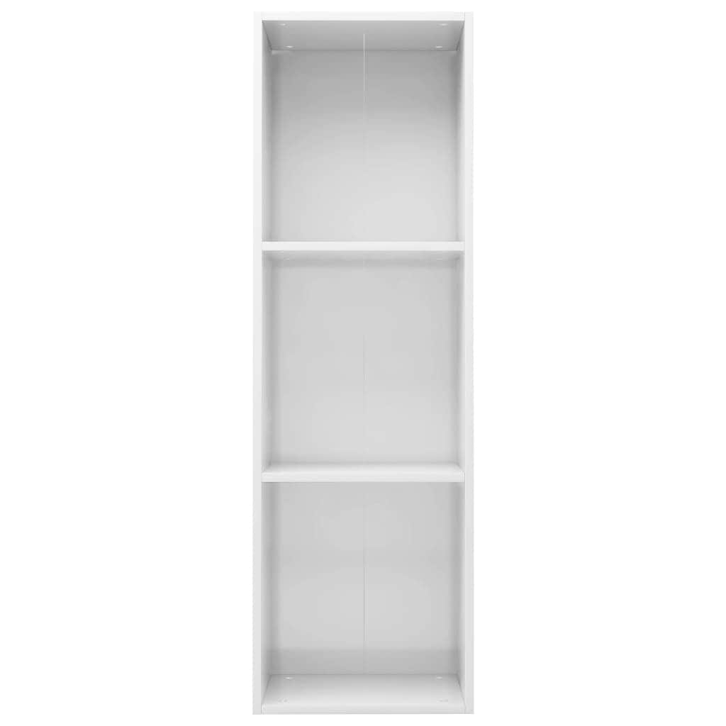 Book Cabinet/TV Cabinet High Gloss White Chipboard