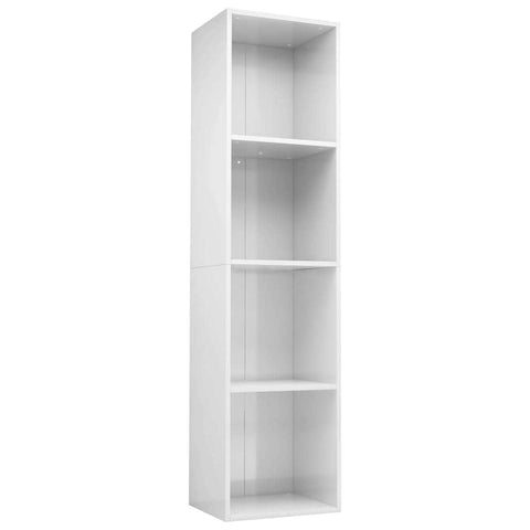 Book Cabinet/TV  Cabinet High Gloss White Chipboard