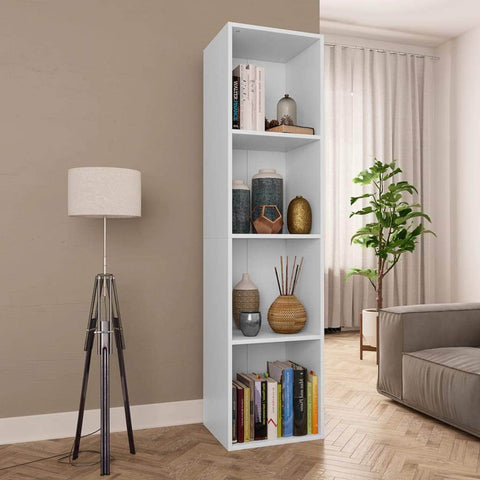 Book Cabinet/TV  Cabinet White Chipboard