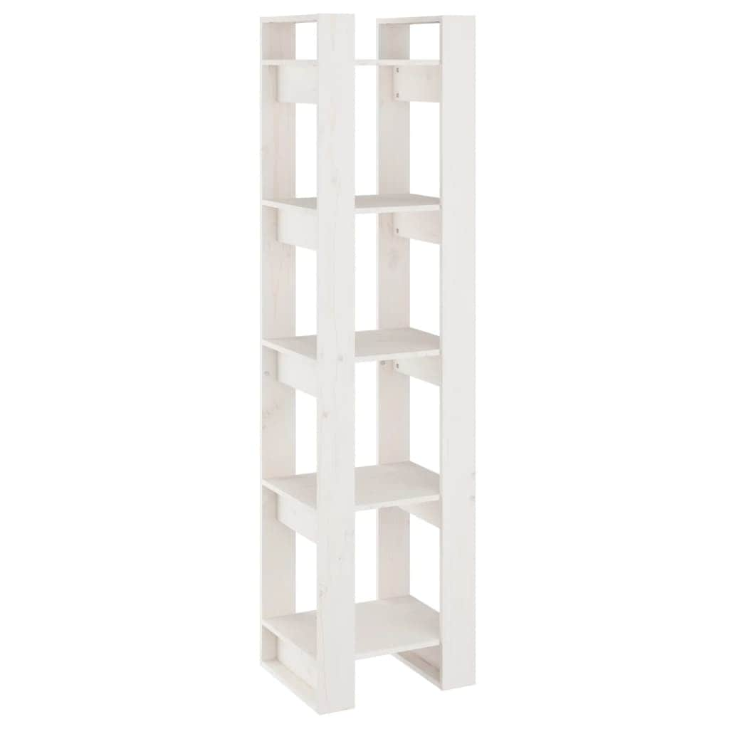 Bookcases/Room Divider Oak/White Solid Wood Pine