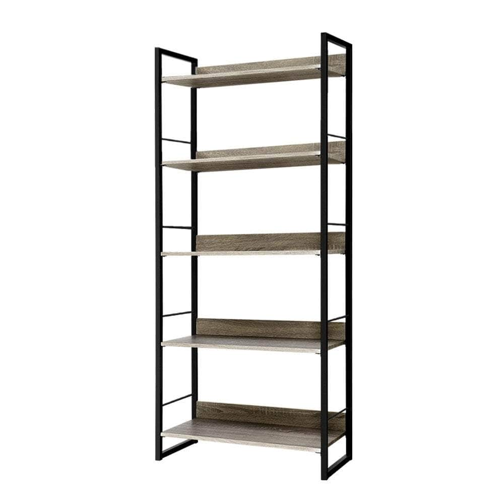 Bookshelf 5 Tiers - Noe Black And Oak