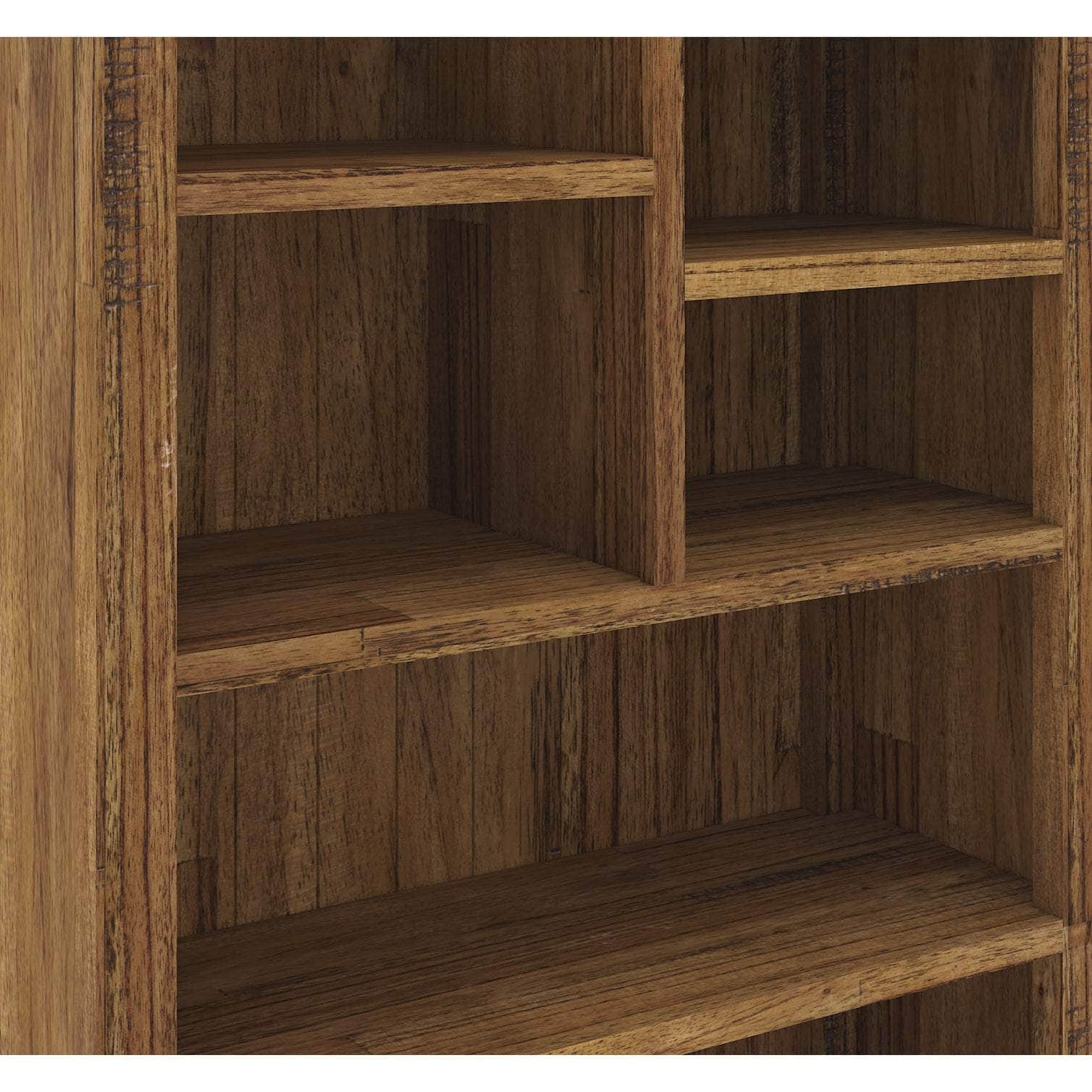 Bookshelf Bookcase Display Unit Solid Mt Ash Timber Wood - Brown