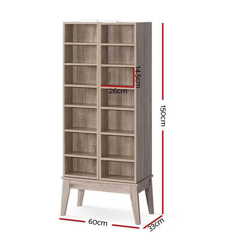 Bookshelf Cd Storage Rack - Berg Oak