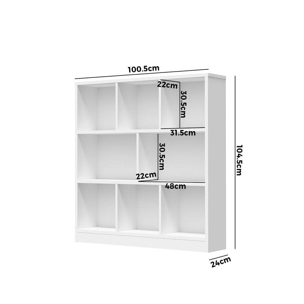 Bookshelf Display Shelves Storage Organizer Black/White/Natural