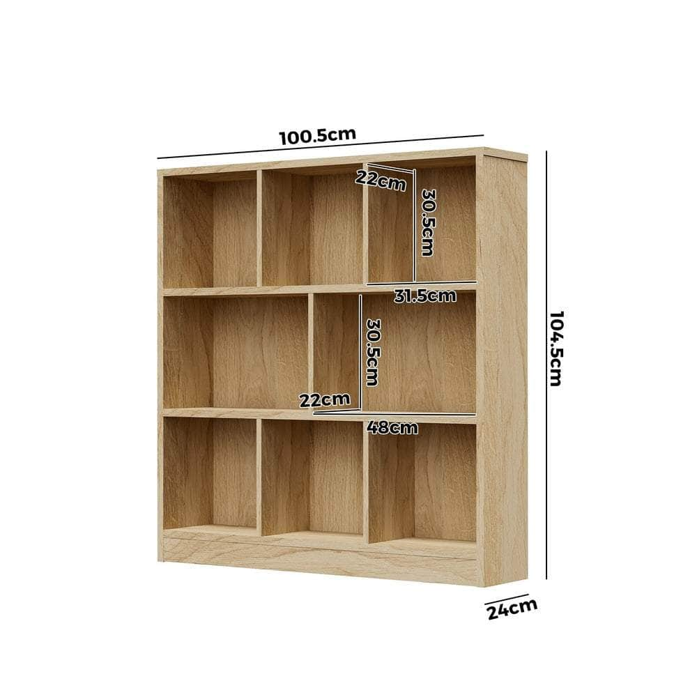 Bookshelf Display Shelves Storage Organizer Black/White/Natural