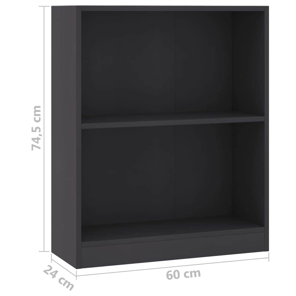 Bookshelf Grey Chipboard