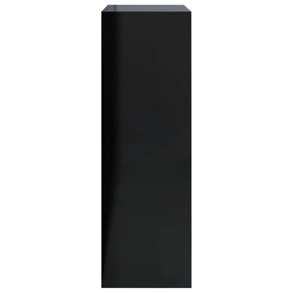 Bookshelf High Gloss Black Chipboard