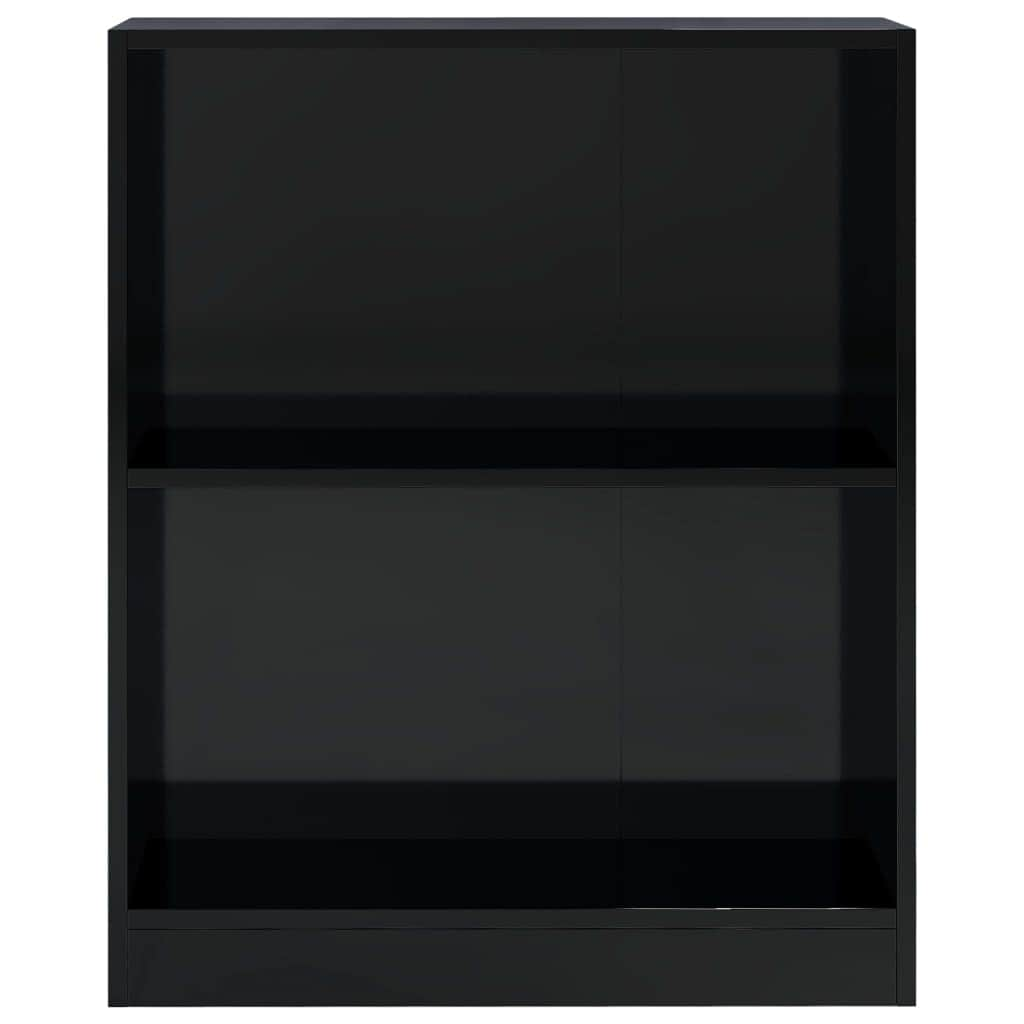 Bookshelf High Gloss Black Chipboard