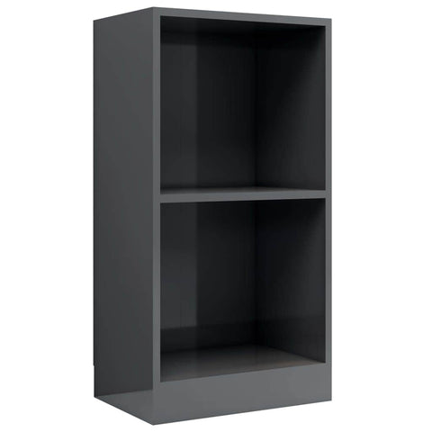 Bookshelf High Gloss Grey  Chipboard