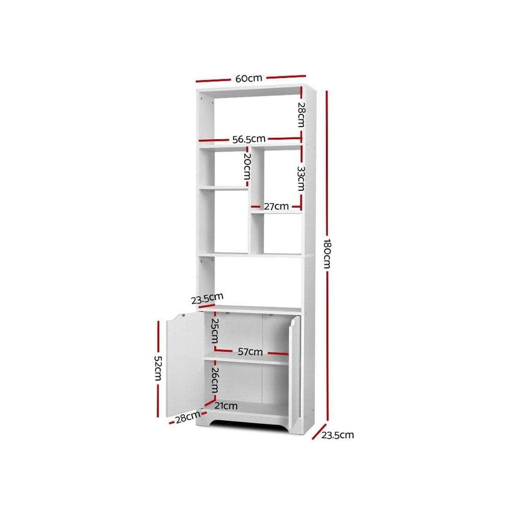 Bookshelf With Cabinet - Gina White