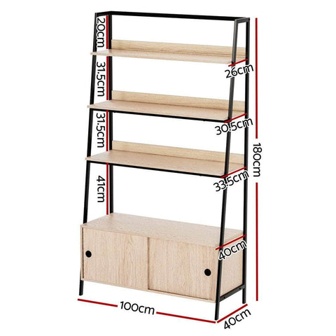 Bookshelf With Cabinet Mira Oak