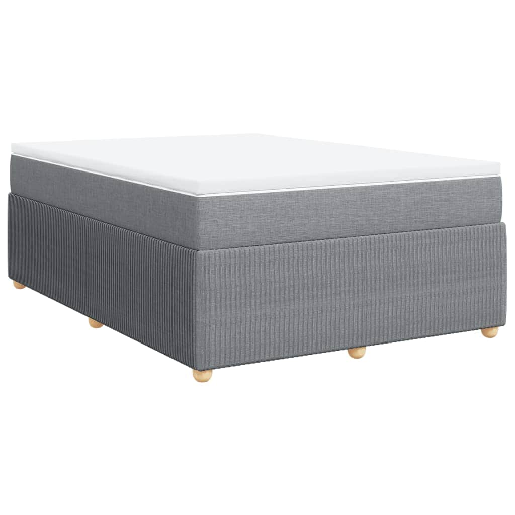 Box Spring Bed with Mattress Double Fabric